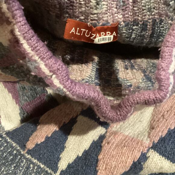 Altuzarra Stilbo wool blend turtleneck Multicolored geometric knit Sweater M - Picture 8 of 11